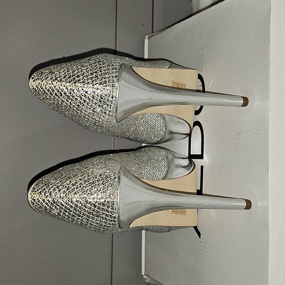 Aldo Fran Silver Platform Heels Size 8 - Picture 5 of 16